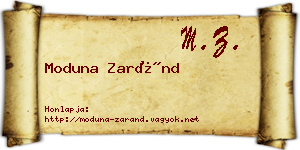 Moduna Zaránd névjegykártya
